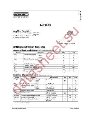 KSP06BU datasheet  